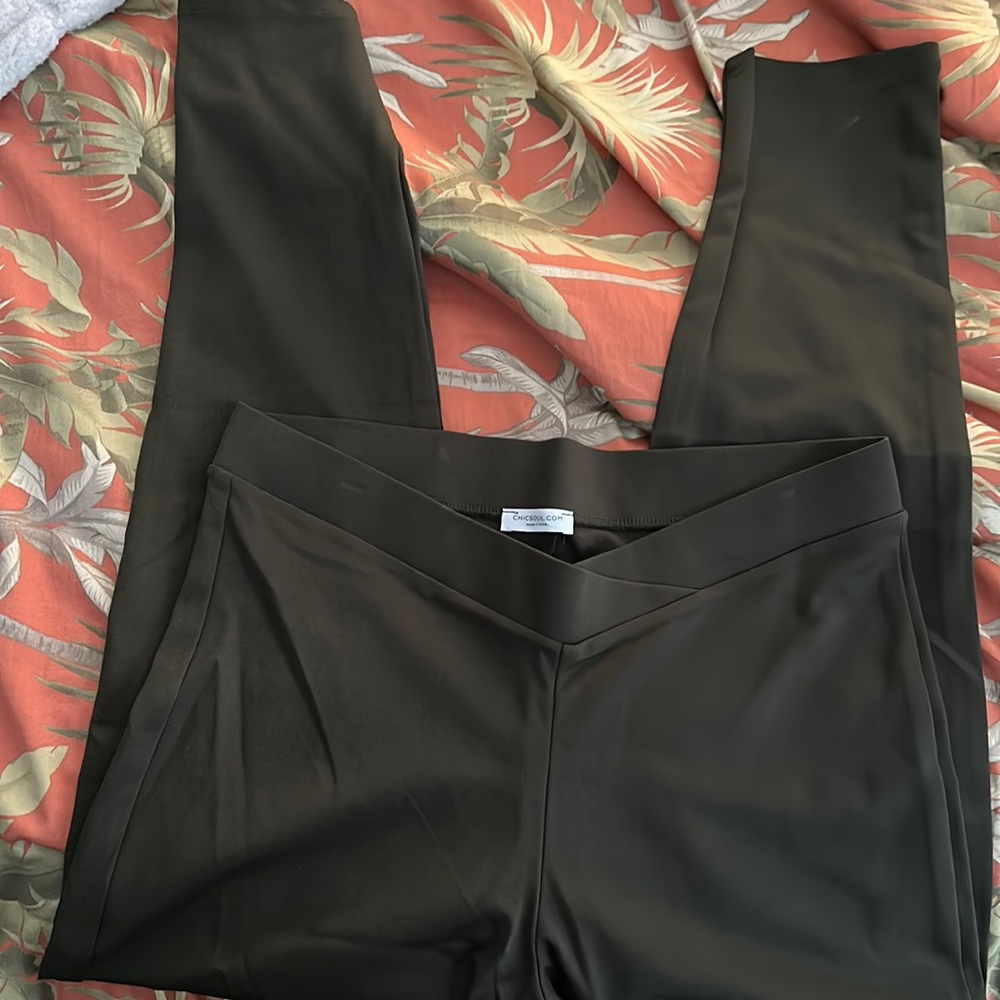Chic Soul Olive Green Leggings sz 1X